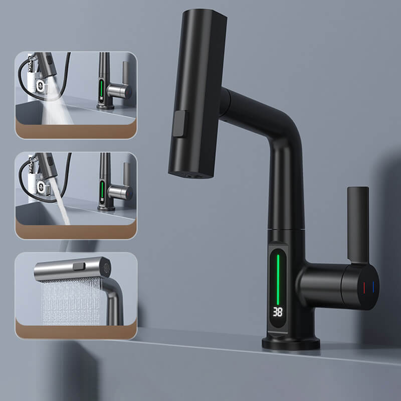 Flexible LED Faucet with 360° Swivel and Spray Nozzle - Luxivelle
