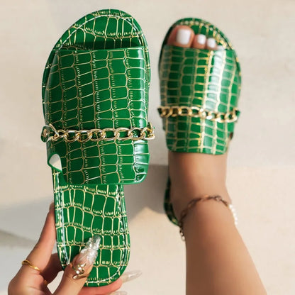 Luxury Leather Flat Sandals