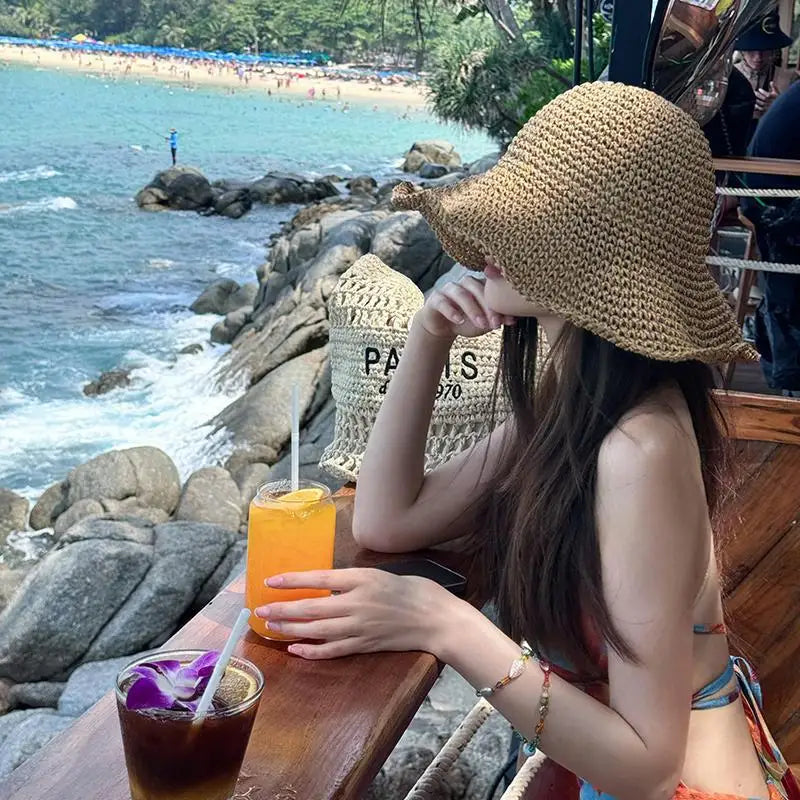 Summer Women's Wide Brim Straw Sun Hat