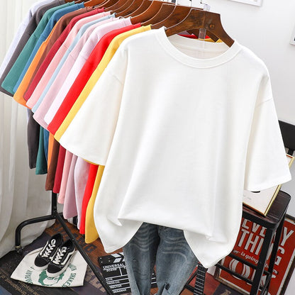Lightweight Women's Cotton Casual Plus Size T-Shirt - Luxivelle