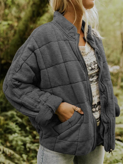 Women's Padded Zip Up Slim Fit Jacket