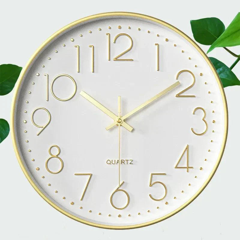 Quiet 12 Inch Simple Wall Clock – Classic Slim Design