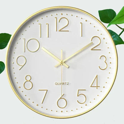 Quiet 12 Inch Simple Wall Clock – Classic Slim Design