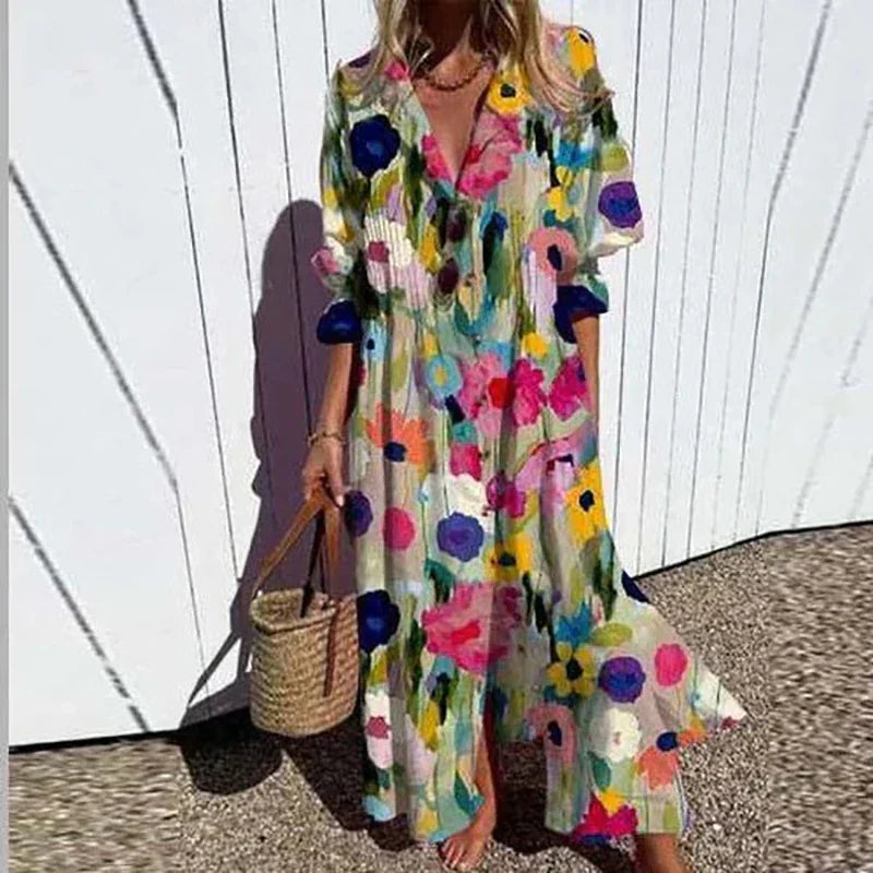 Free Spirit Floral Maxi Dress - Luxivelle