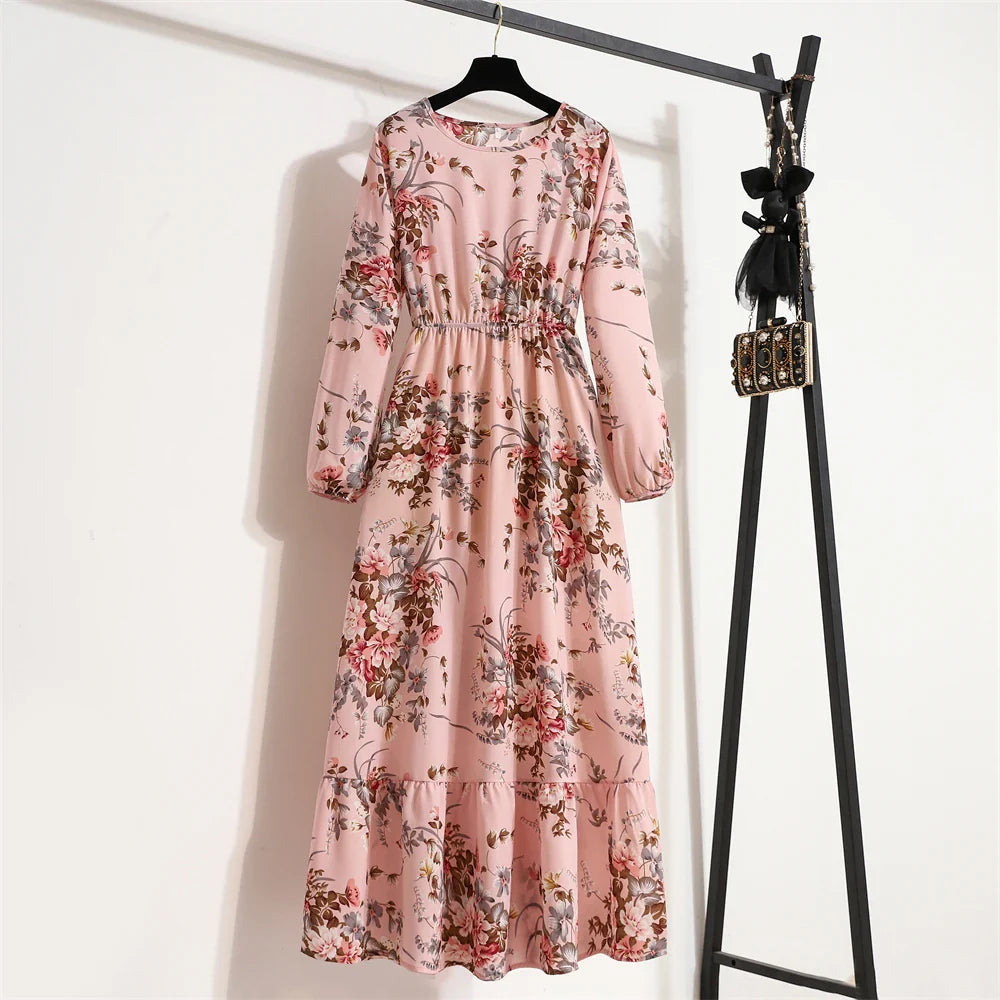 Variant image for Sapphire Floral Maxi Dress | Long Sleeve Maxi Dress for Women-47
