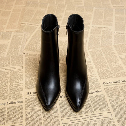 Chic Low Heel Ankle Boots