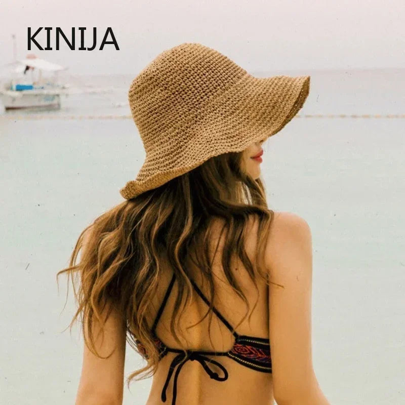 Summer Women's Wide Brim Straw Sun Hat