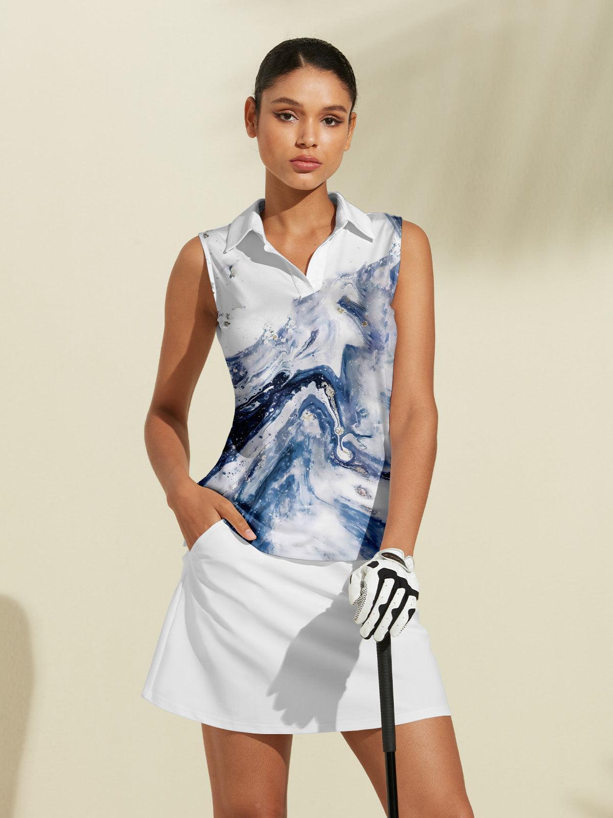 Graphic Print Polo Shirt UPF 50+ Protection - Luxivelle