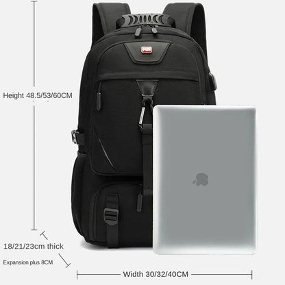 Large Waterproof Hiking Backpack with USB Charger