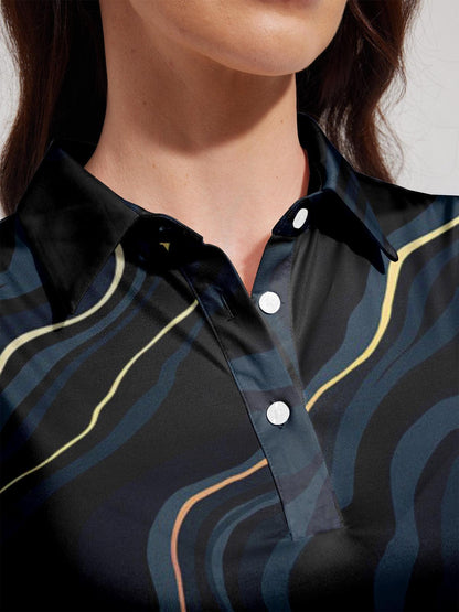 Graphic Print Golf Polo Shirt UPF 50+