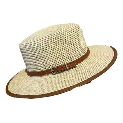 Chic Wide Brim Straw Sun Hat for Women Beachwear