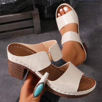 Comfortable Chunky Heel Summer Sandals