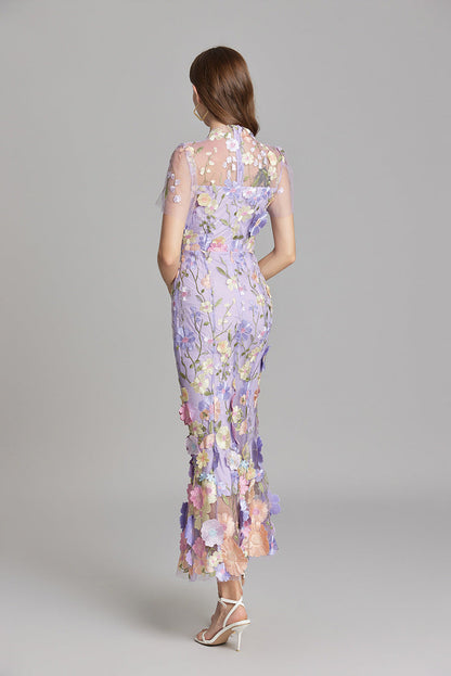 Beautiful Floral Lace Maxi Dress for Women