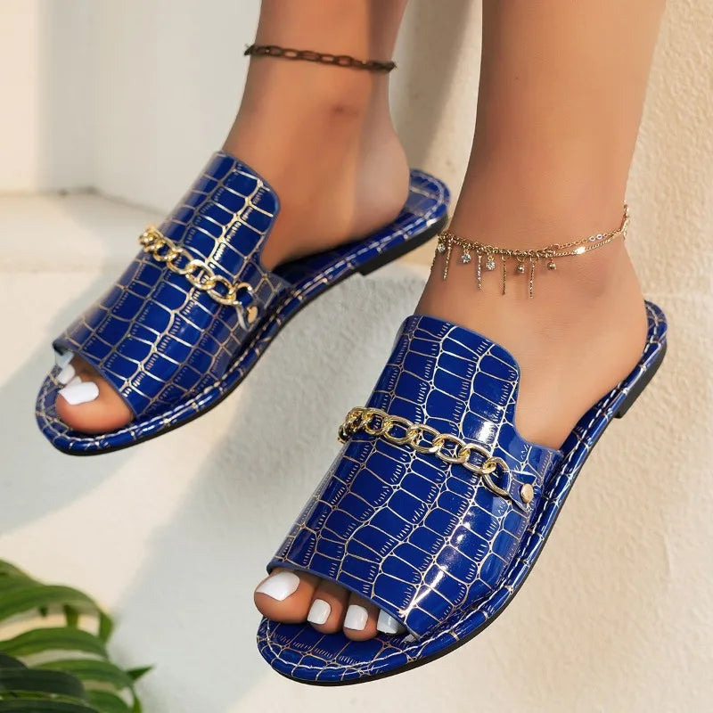 Luxury Leather Flat Sandals