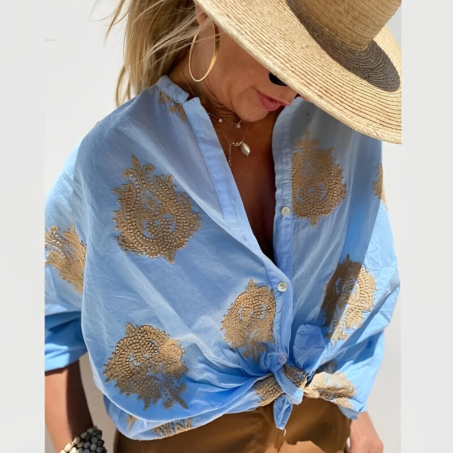 Women's Casual Comfort Fit Button Shirt