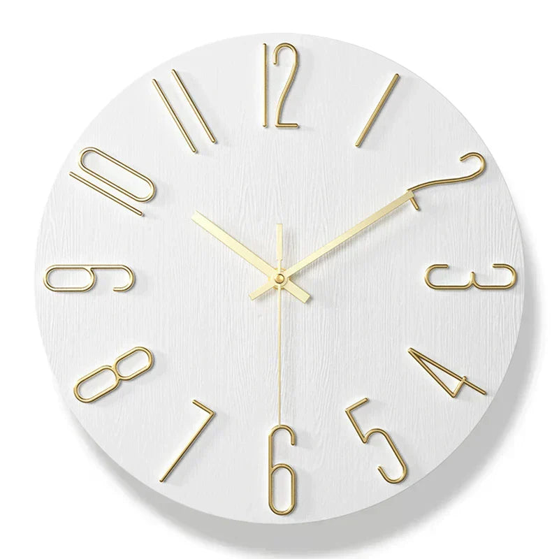 Simple Wood Wall Clock – Quiet Quartz Modern Design