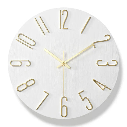 Simple Wood Wall Clock – Quiet Quartz Modern Design