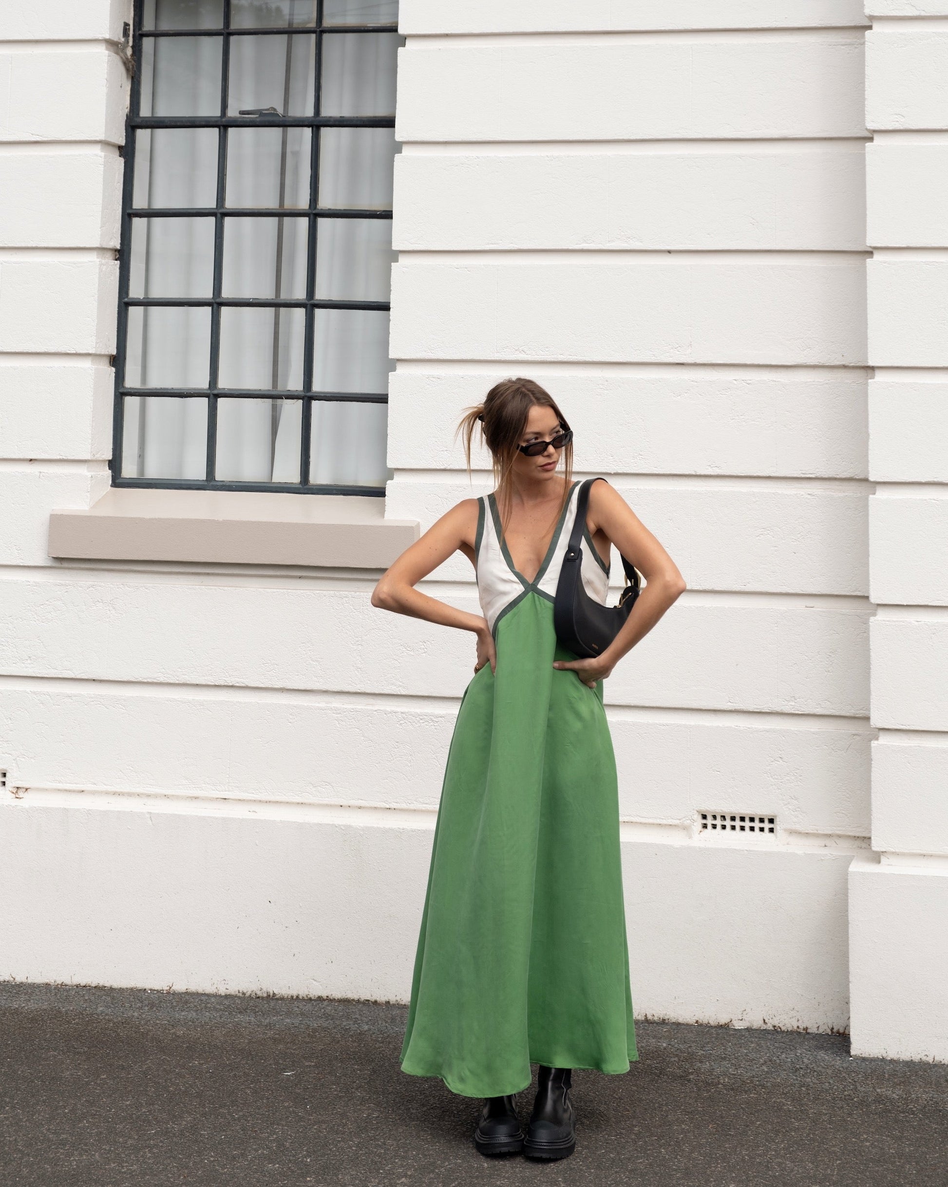 Elena | White Maxi Dress for Women - Flattering V-Neckline, Flowy Long Dress 4