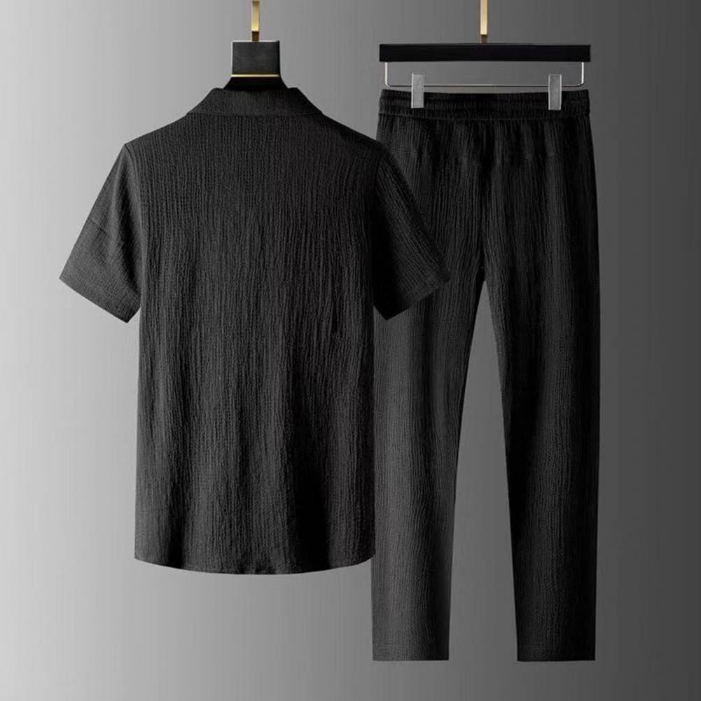 Casual Button Down Shirt and Pant Combo Set