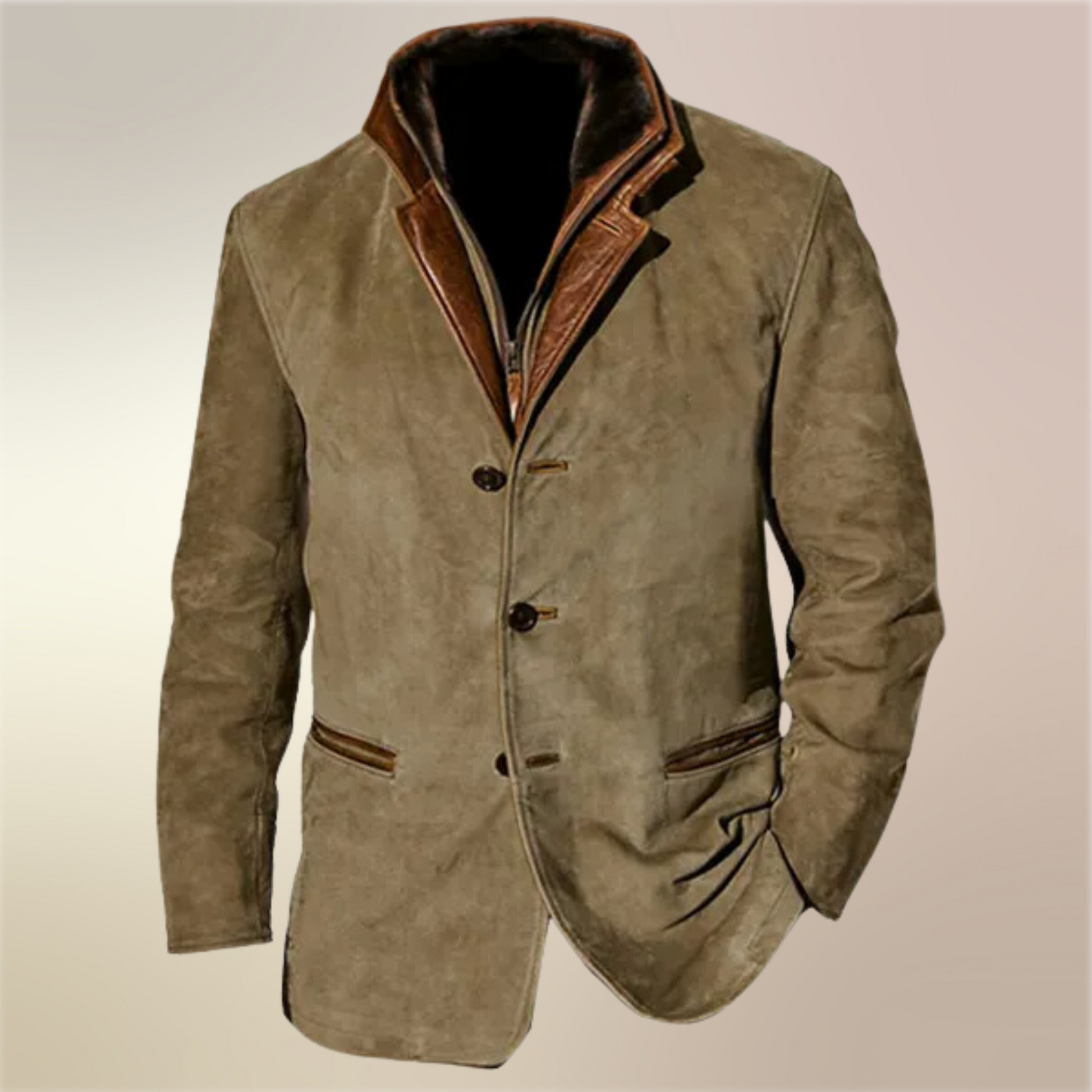 Classic Mens Suede Leather Jacket - Luxivelle