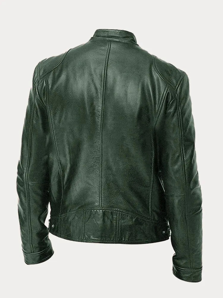 Relaxed Fit Mens Zipper Jacket with Adjustable Sleeves