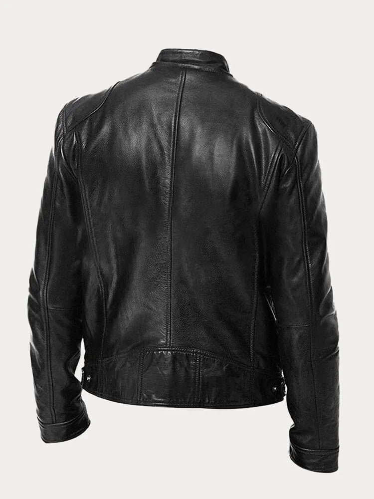 Relaxed Fit Mens Zipper Jacket with Adjustable Sleeves