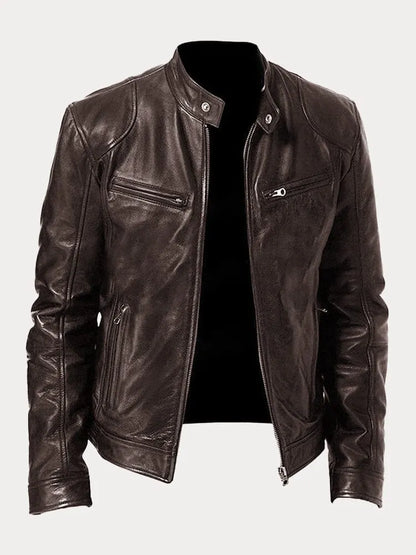 Relaxed Fit Mens Zipper Jacket with Adjustable Sleeves