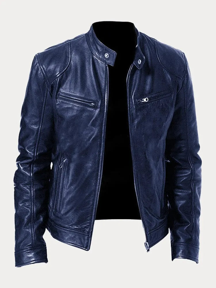 Relaxed Fit Mens Zipper Jacket with Adjustable Sleeves