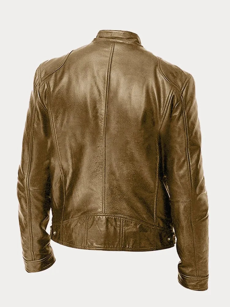 Relaxed Fit Mens Zipper Jacket with Adjustable Sleeves