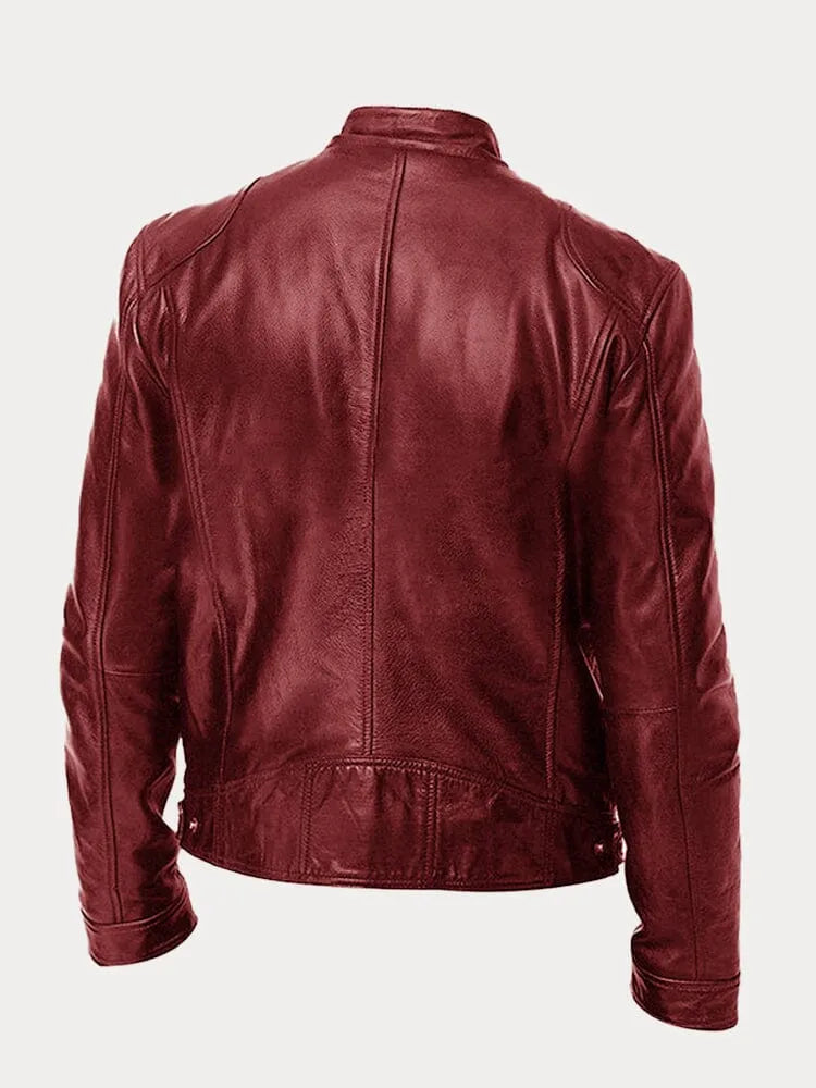 Relaxed Fit Mens Zipper Jacket with Adjustable Sleeves
