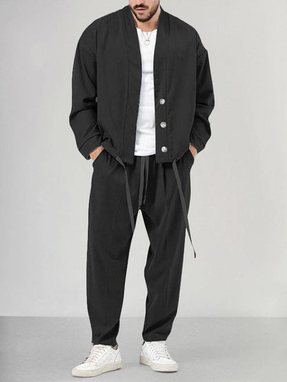 Men's Comfortable 2-Piece Sports Tracksuit Set