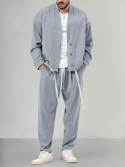 Men's Comfortable 2-Piece Sports Tracksuit Set