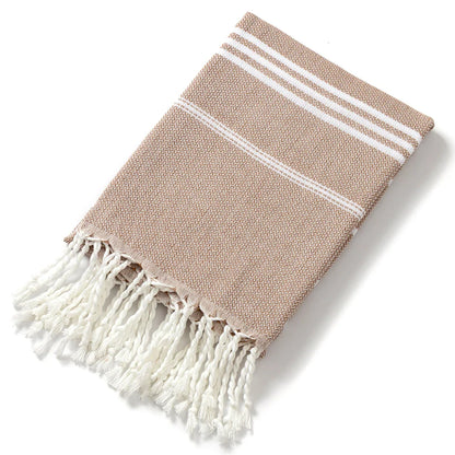 Colorful Beach Towels with Tassels, Striped Bath Towels