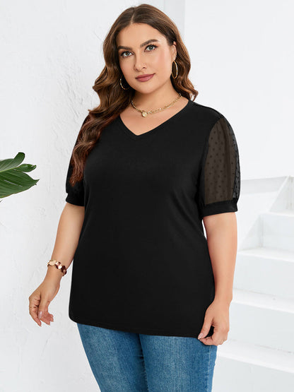 Janne | Women's Top - Soft Cotton Blend, V-Neck Blouse for Women-5