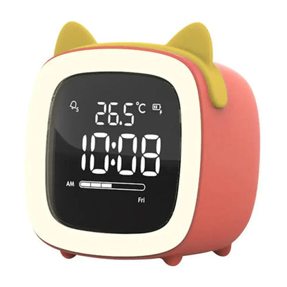 Fun Kids LED Clock with Nightlight and Rechargeable Battery