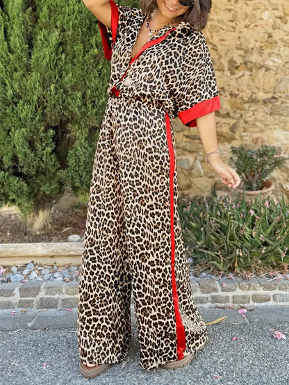 Comfortable Leopard Print Maxi Dress
