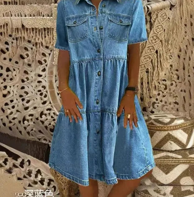 Chic Blue Jeans Sundress