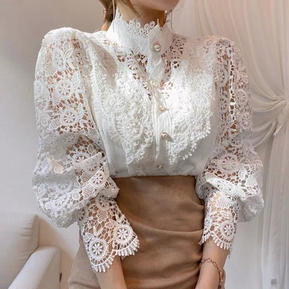 Elegant Crochet Women's Blouse