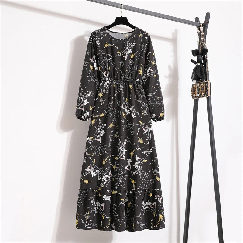 Variant image for Sapphire Floral Maxi Dress | Long Sleeve Maxi Dress for Women-21