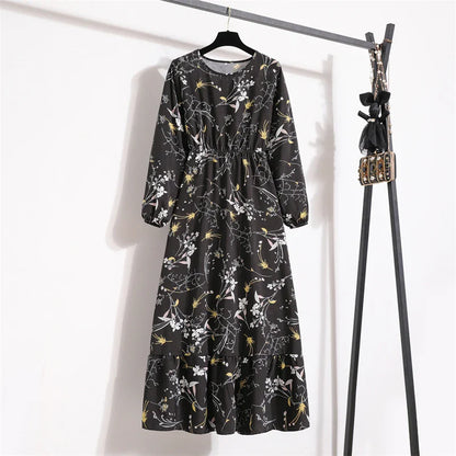 Variant image for Sapphire Floral Maxi Dress | Long Sleeve Maxi Dress for Women-21