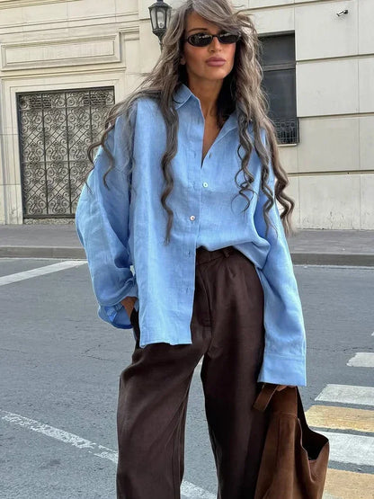 Lightweight Breathable Linen Blouse