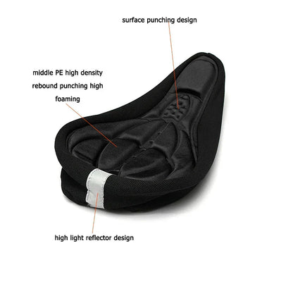 Soft Gel Bike Seat Cushion Padded Bicycle Cover