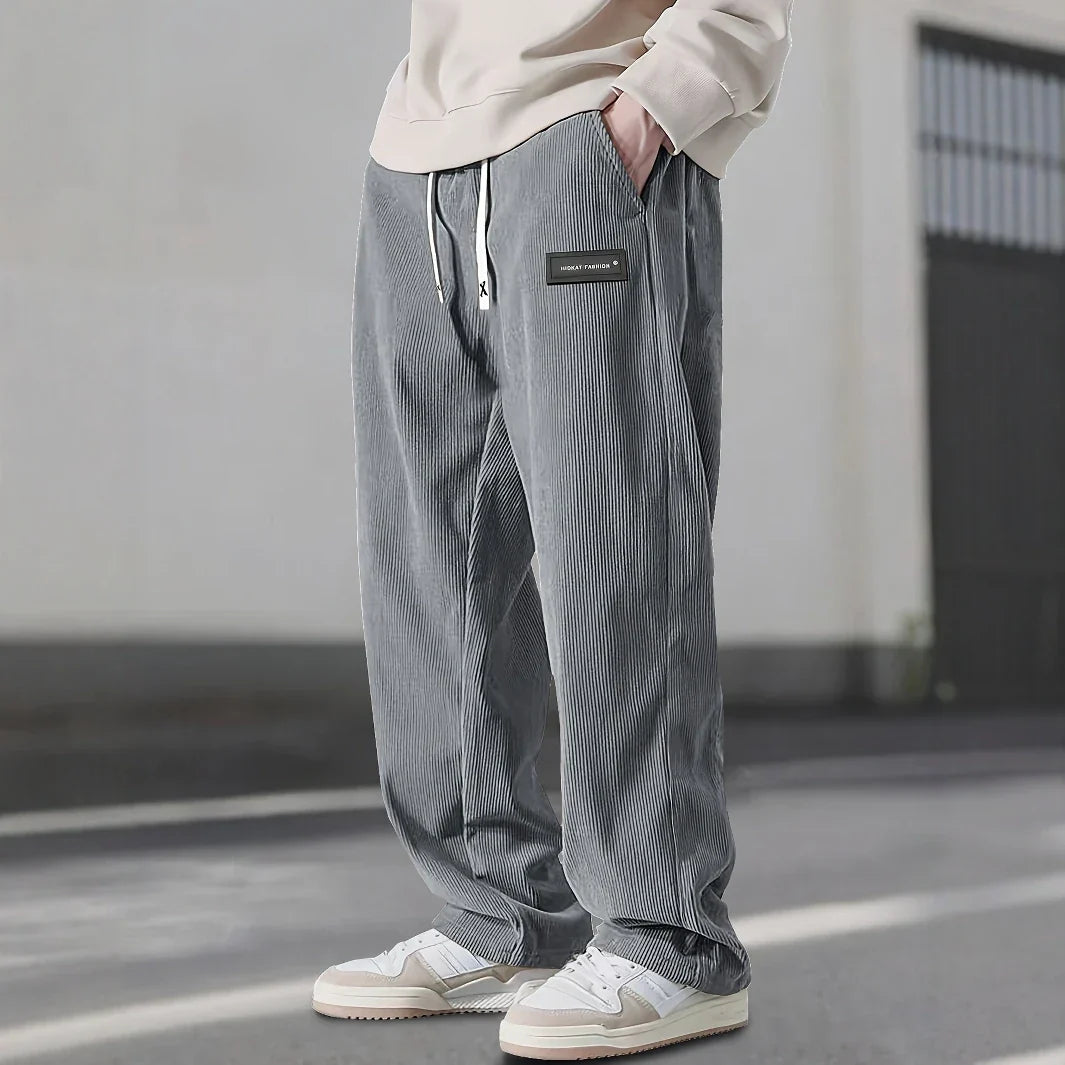 Relaxed Fit Straight Leg Mens Pants