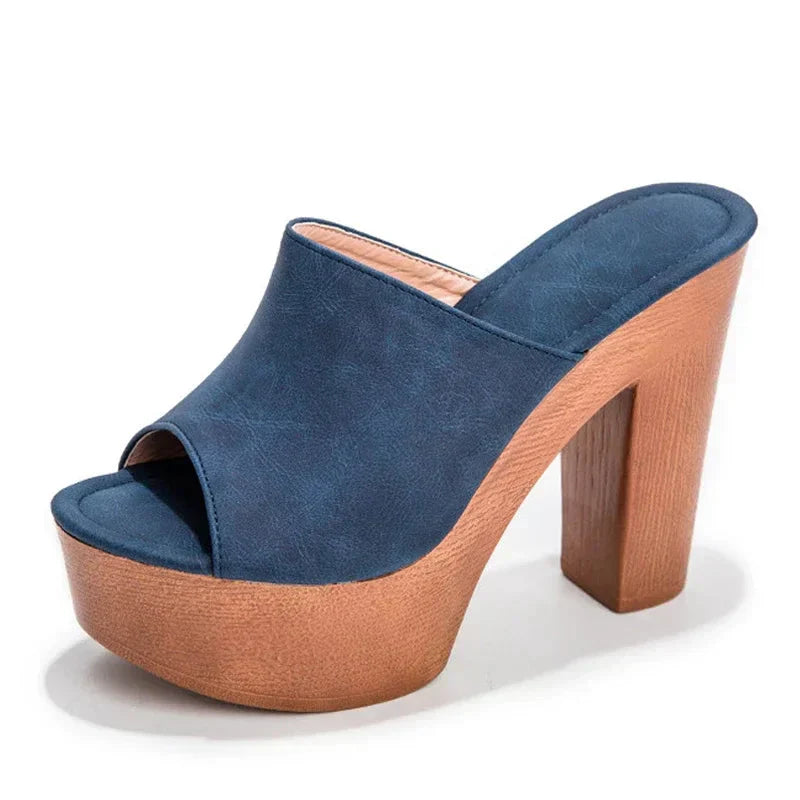Elevated Heel Summer Sandals - Luxivelle