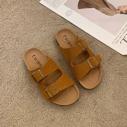 Comfortable Buckle Slide Sandal - Soft Everyday Shoes