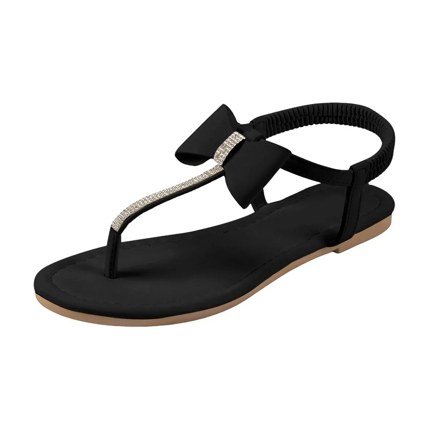 Glittery Buckle Strap Sandals