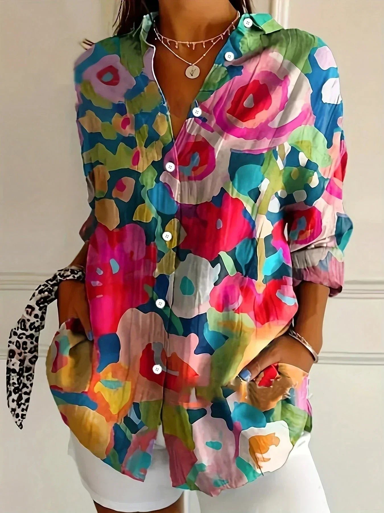 Vibrant Printed Women's Blouse
