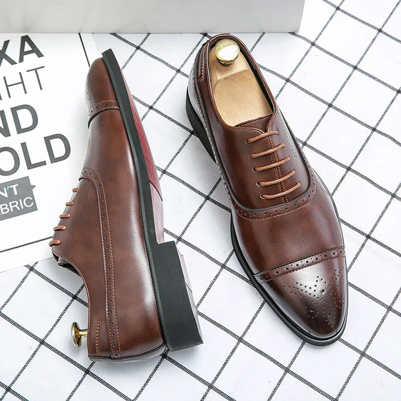 Traditional Leather Mens Lace Up Shoes