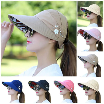 Korean Breeze | Wide Brim Sun Hat for Women - Casual Beach Visor-1