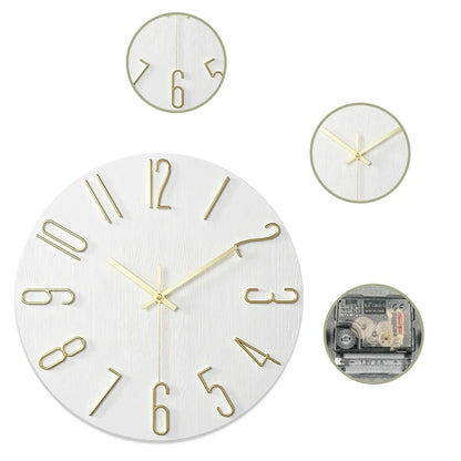 Simple Wood Wall Clock – Quiet Quartz Modern Design